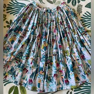 Pinup Couture Jenny Skirt in Paris Print 🥖